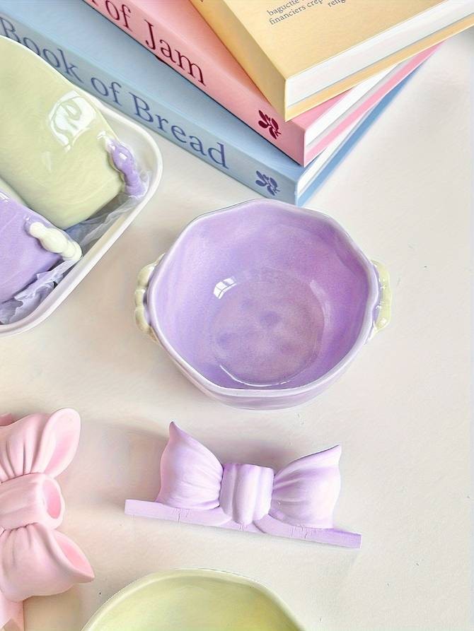 ITECHJOY 4pcs Macaron Colored Cute Bowls Add a Touch of Charm to Your Dining Experience