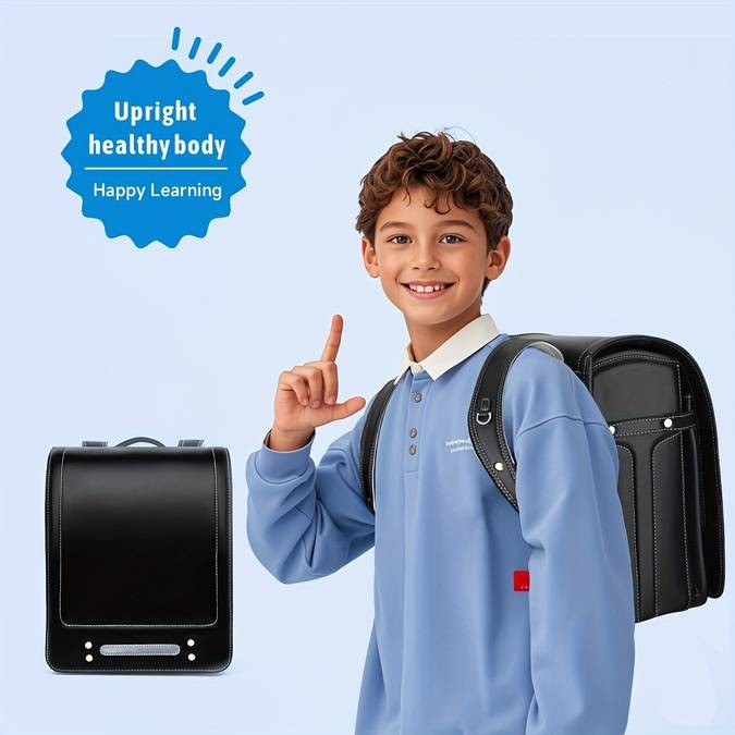 SWICKY Japanese College Style Synthetic Leather Backpack A Versatile and Durable Backpack for Everyday Use