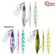 Goture 3pcs Glow-in-the-Dark Slow Casting Jig  Versatile Fishing Lures for Saltwater and Freshwater Fishing