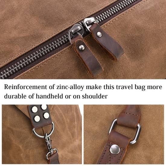 NEWHEY Oversized Travel Duffel Bag & Handbag  Versatile, Spacious Leather Bag for Travel, Gym, and Weekend Getaways