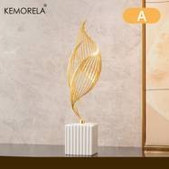 KEMORELA Creative Living Room Statue Ornaments  Elegant Love-Shaped Ceramic Sculptures for Home and Holiday Decor