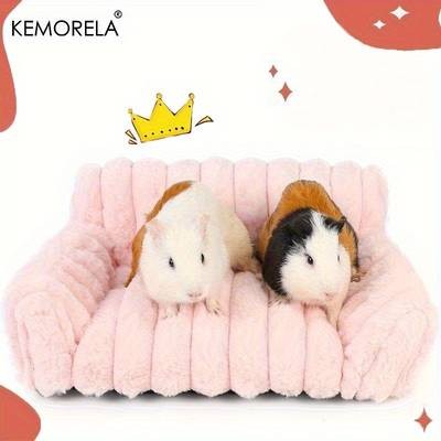 KEMORELA Ultra-Soft Plush Small Pet Nest Cozy, Comfortable Bed for Small Pets Like Rabbits and Hamsters