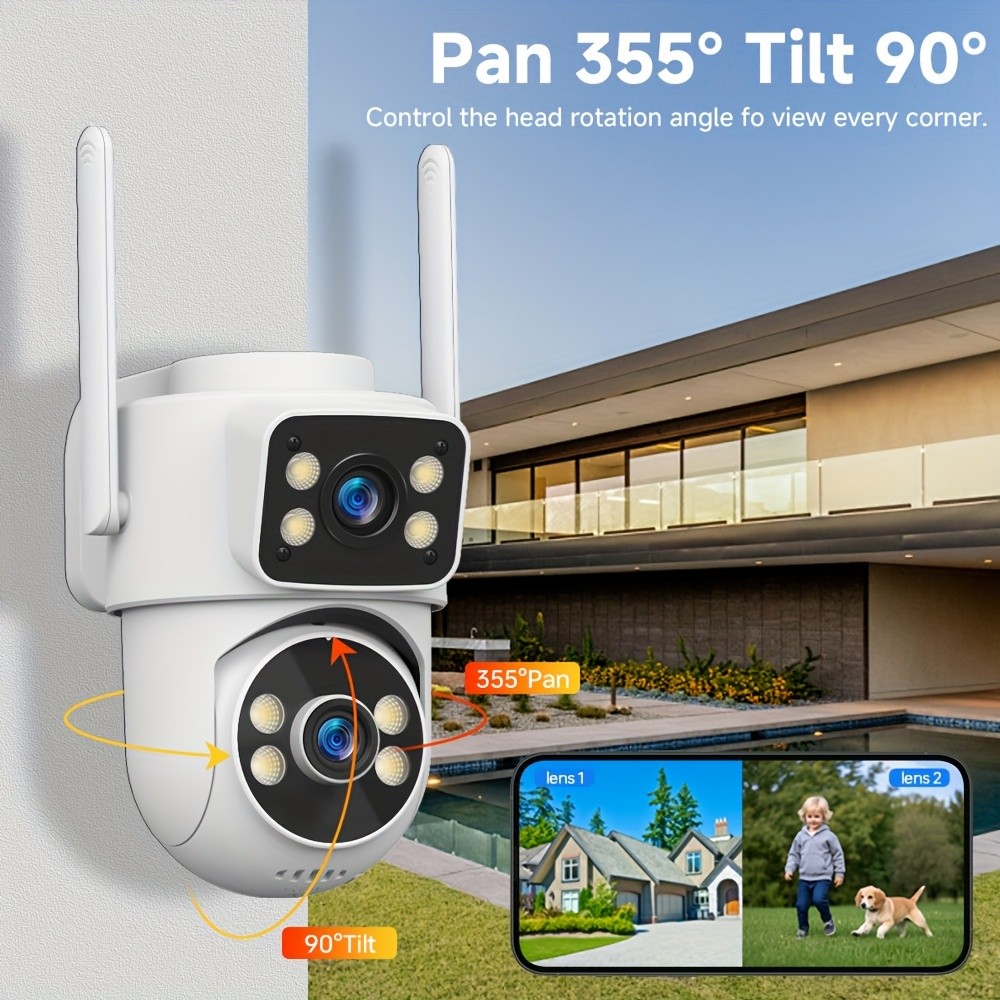 ZHXINSD Dual Lens Dual Screen Camera Outdoor