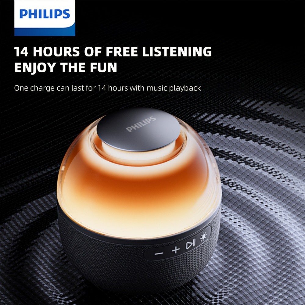 Philips Wireless Speaker Lamp with Low Alarm & Bass