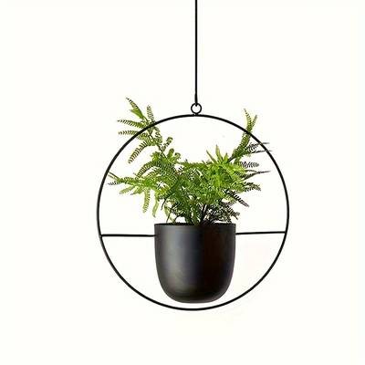 1 Set Boho Style Metal Hanging Pots  A Stylish and Creative Hanging Planter for Your Balcony Garden