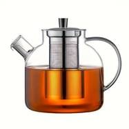 50oz Large Glass Teapot Set with Removable Stainless Steel Infuser  Perfect for Tea, Coffee, and Floral Brews