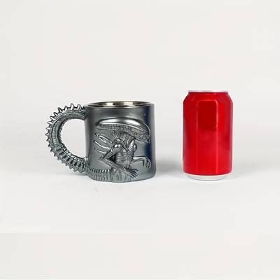 1pc Xenomorph 3D Stainless Steel Mug A Unique Alien-Themed Mug for Coffee Lovers and Sci-Fi Fans