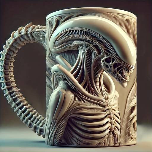 1pc Xenomorph 3D Stainless Steel Mug A Unique Alien-Themed Mug for Coffee Lovers and Sci-Fi Fans