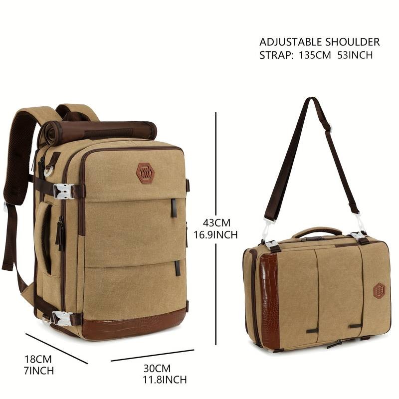 Laptop Backpack  40L Flight Approved Carry-On Backpack with USB Charging Port and Shoe Compartment