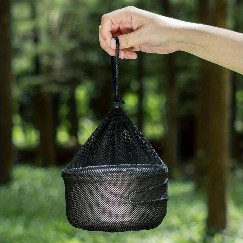 Boundless Voyage 1000ml/1L Titanium Camping Pot with Lid Lightweight, Durable Outdoor Cooking Companion for Adventurers