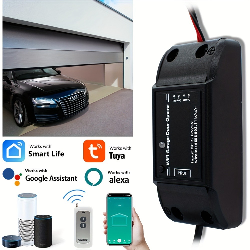 MIXIYOU Smart Garage Door Opener Controller with Sensor