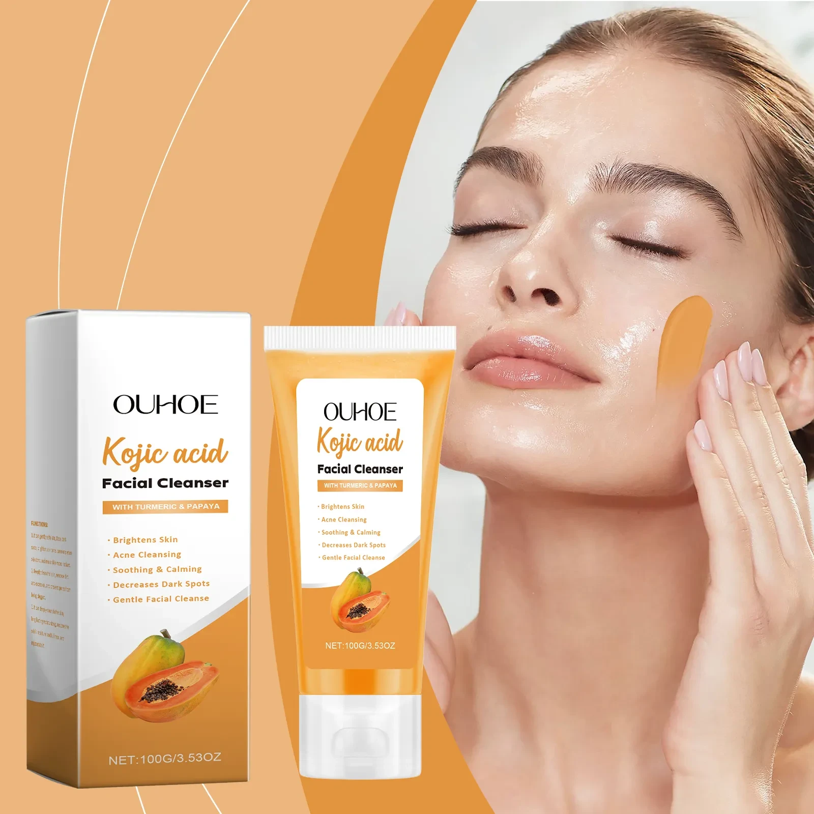 OUHOE Kojic Acid Facial Cleanser
