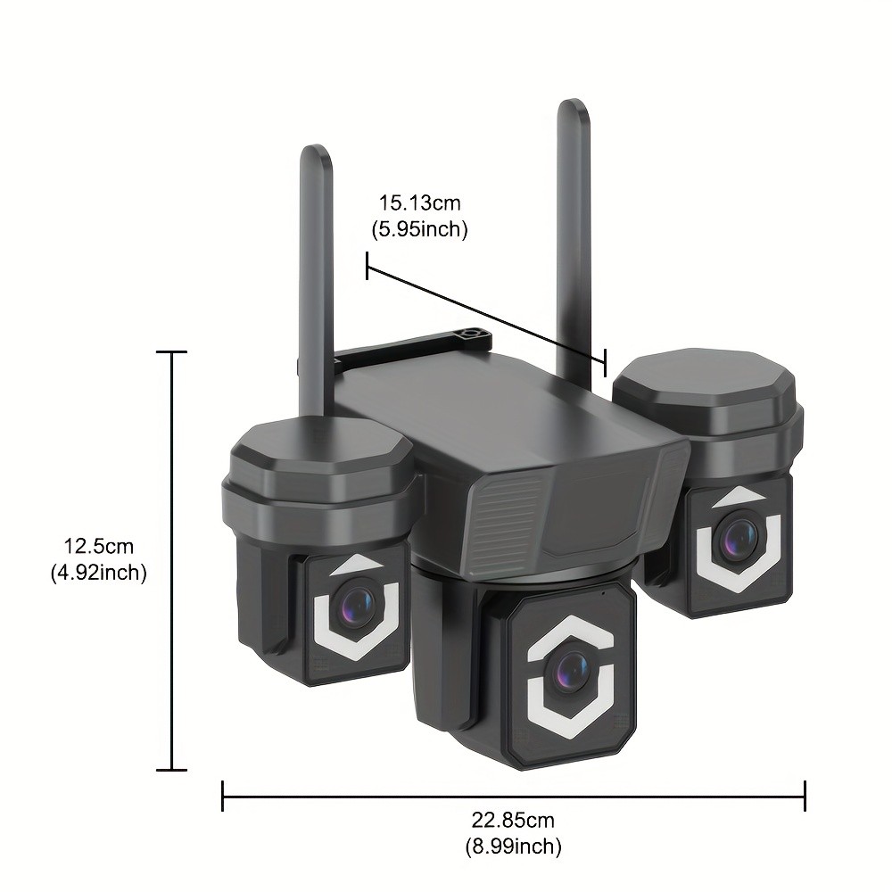 SZSINOCAM Triple Head Security Camera System