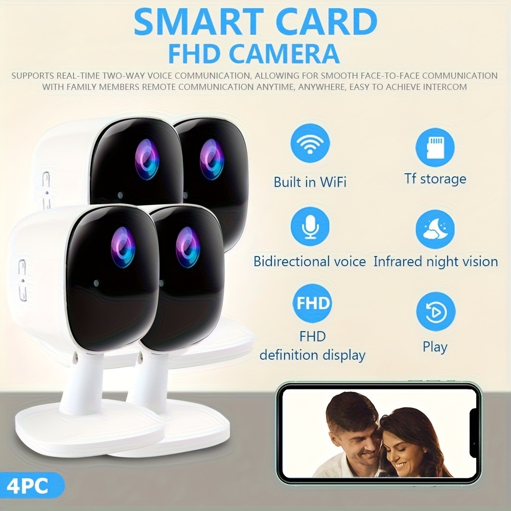 Ziicam 4pcs 2.4G WiFi USB-Powered Security System
