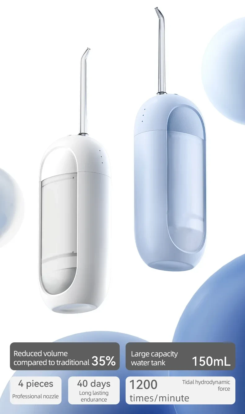 Portable Electric Dental Water Flosser With Retractable Water Tank
