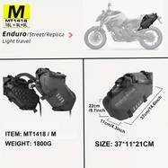 Rhinowalk 2pcs Motorcycle Saddlebag  Durable Travel Luggage with Adjustable Straps for Street Touring Motorcycles