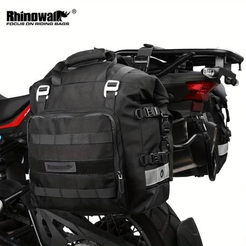Rhinowalk 20L Motorcycle Saddle Bag Quick-Release Detachable Storage for Travel & Riding Accessories