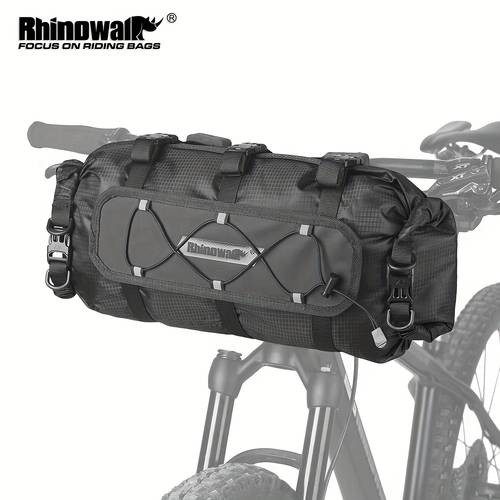 Rhinowalk 12L Heavy-Duty Bike Handlebar Bag  Adjustable Bikepacking System for MTB/Road Bikes