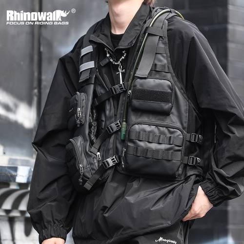 Rhinowalk Motorcycle Riding Vest  Adjustable Strap, Durable Polyester, Portable Outdoor Travel Backpack for Motorcycle Riders
