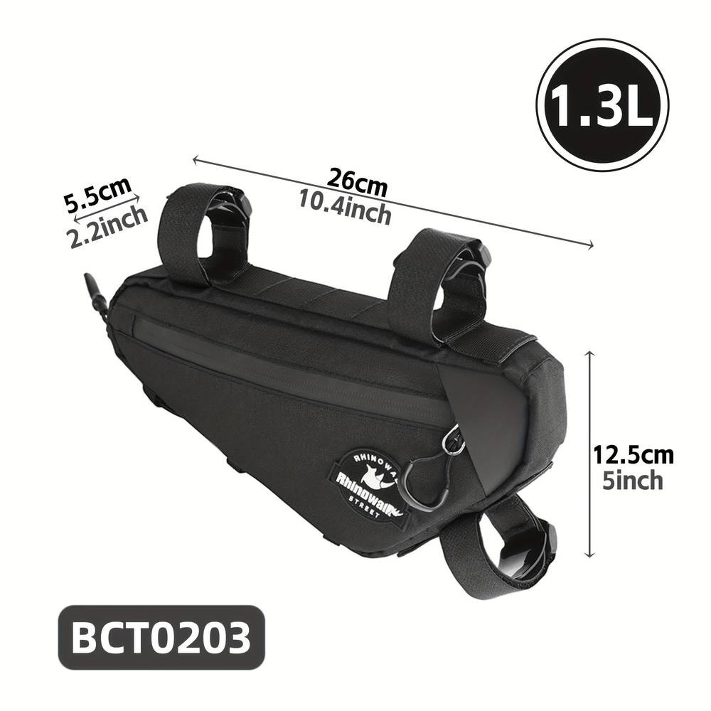 Rhinowalk Bike Frame Bag Bicycle Front Triangle Phone Storage Bag Travel Urban Bikepacking Cycling for MTB Road Gravel Bike