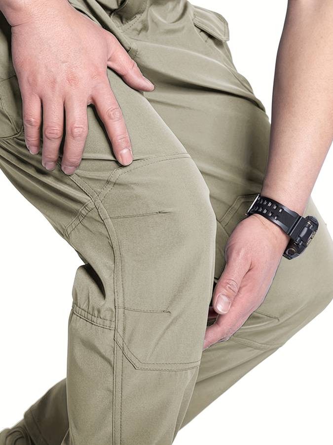 2pcs Mens Tactical Cargo Pants  Multi-Pocket, Breathable, Elasticity Composite Fabric for Outdoor Sports & Casual Outings