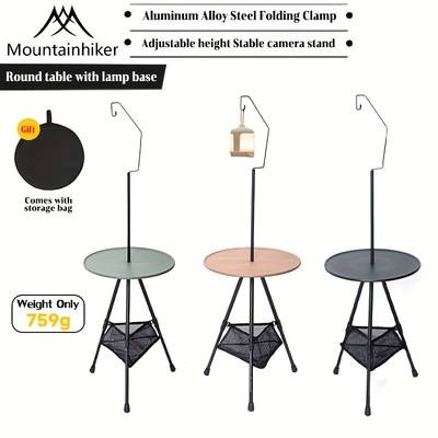 Lightweight Aluminum Table with Adjustable Height  Casual Design for Outdoor Camping, Picnics, and Beach Use
