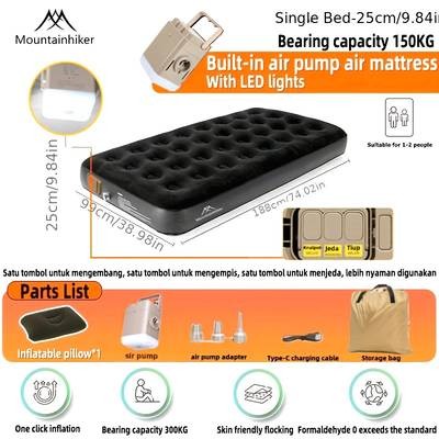 Mountainhiker Air Cushion Outdoor Portable Fully Automatic Sleeping Pad  Self-Inflating for Camping, 2-3 People Capacity