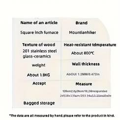 Mountainhiker Portable Wood Firewood Square Stove Stainless Steel Wood Burning Stove for Camping, Hiking & Outdoor Adventures