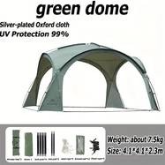 Mountainhiker Outdoor Camping Silvery-Plated Canopy Tent Anti-Ultraviolet Self-Driving Sunshade Dome Tent for 3-10 People