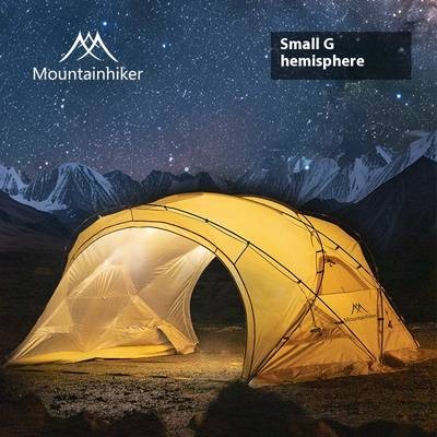 Mountainhiker 8-Person Round Tent with Chimney Vent UV Protection, All-Season Windproof Design for Family Camping
