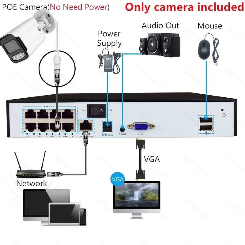 2Pack/1Pack H.265 4MP 2K Security POE IP Camera