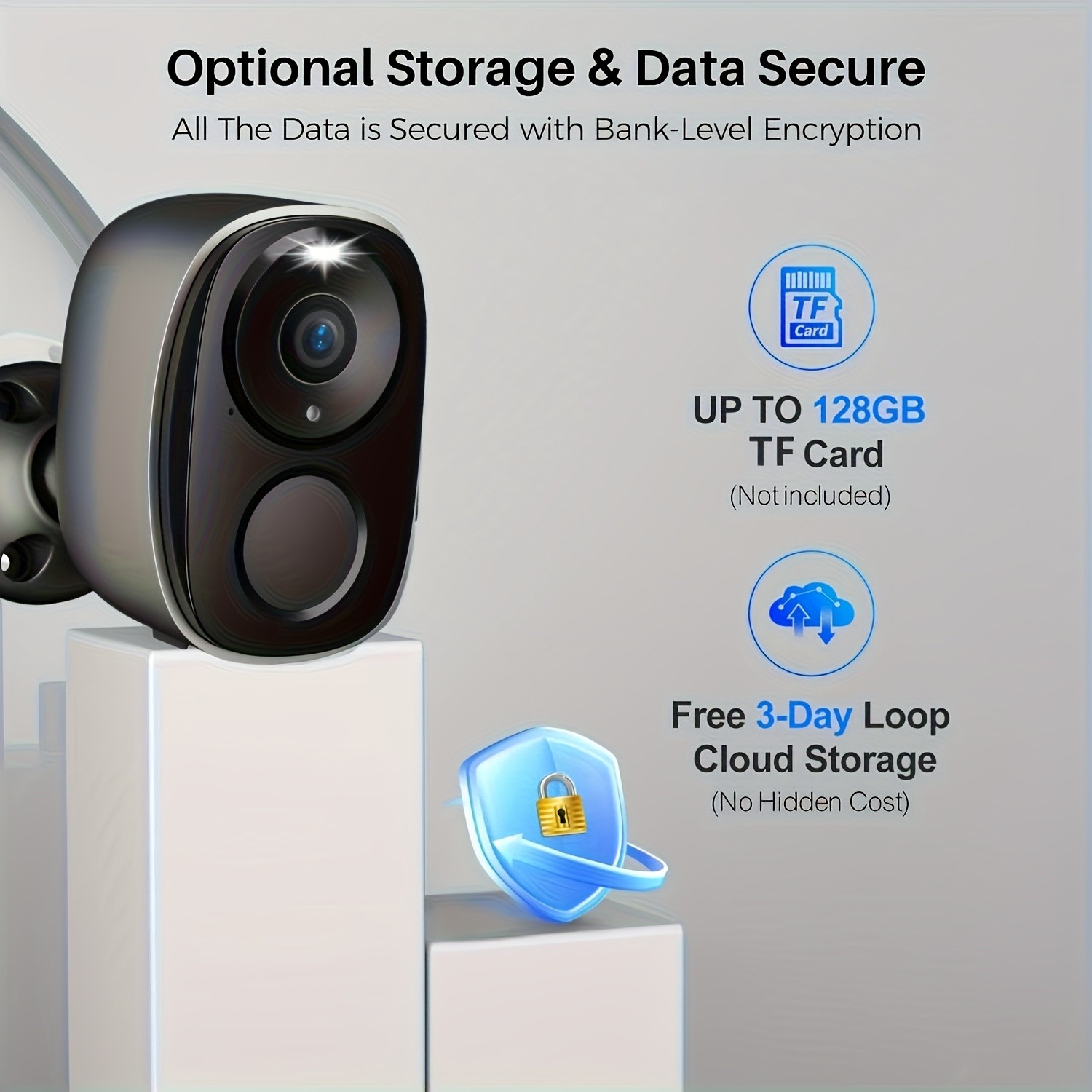 4 Pack Black Security Cameras Wireless Outdoor/Indoor