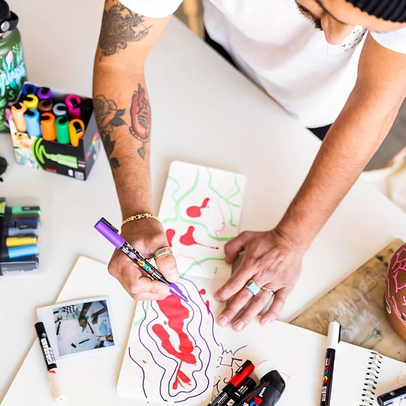 Japan Uni Posca 5m8color Set POP Graffiti Pen