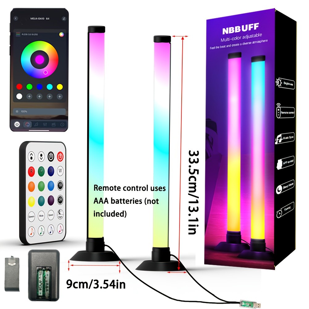 NBBUFF 2pcs Smart LED Light Bars