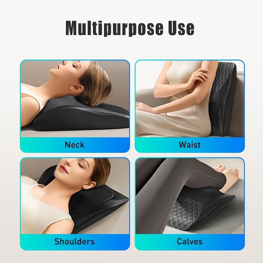 Back Massager with Heat 3D Kneading Massage Pillow for Neck, Back, Shoulder, and Legs