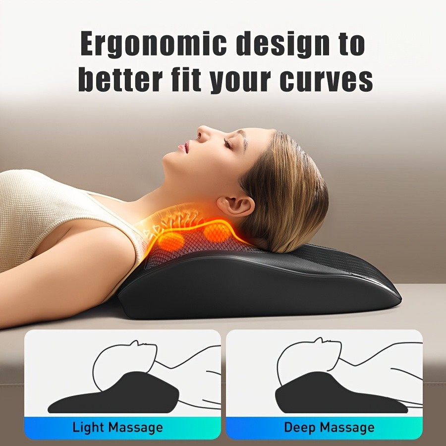 Back Massager with Heat 3D Kneading Massage Pillow for Neck, Back, Shoulder, and Legs