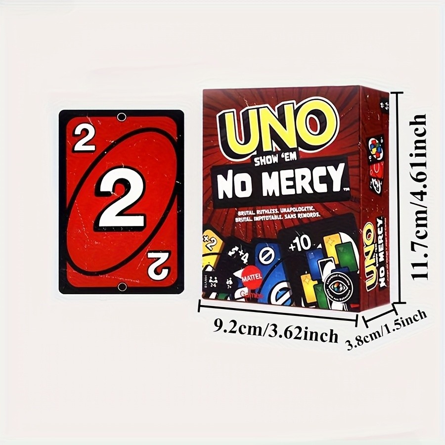168 Sheets UNO NO MERCY Special Edition Card Game