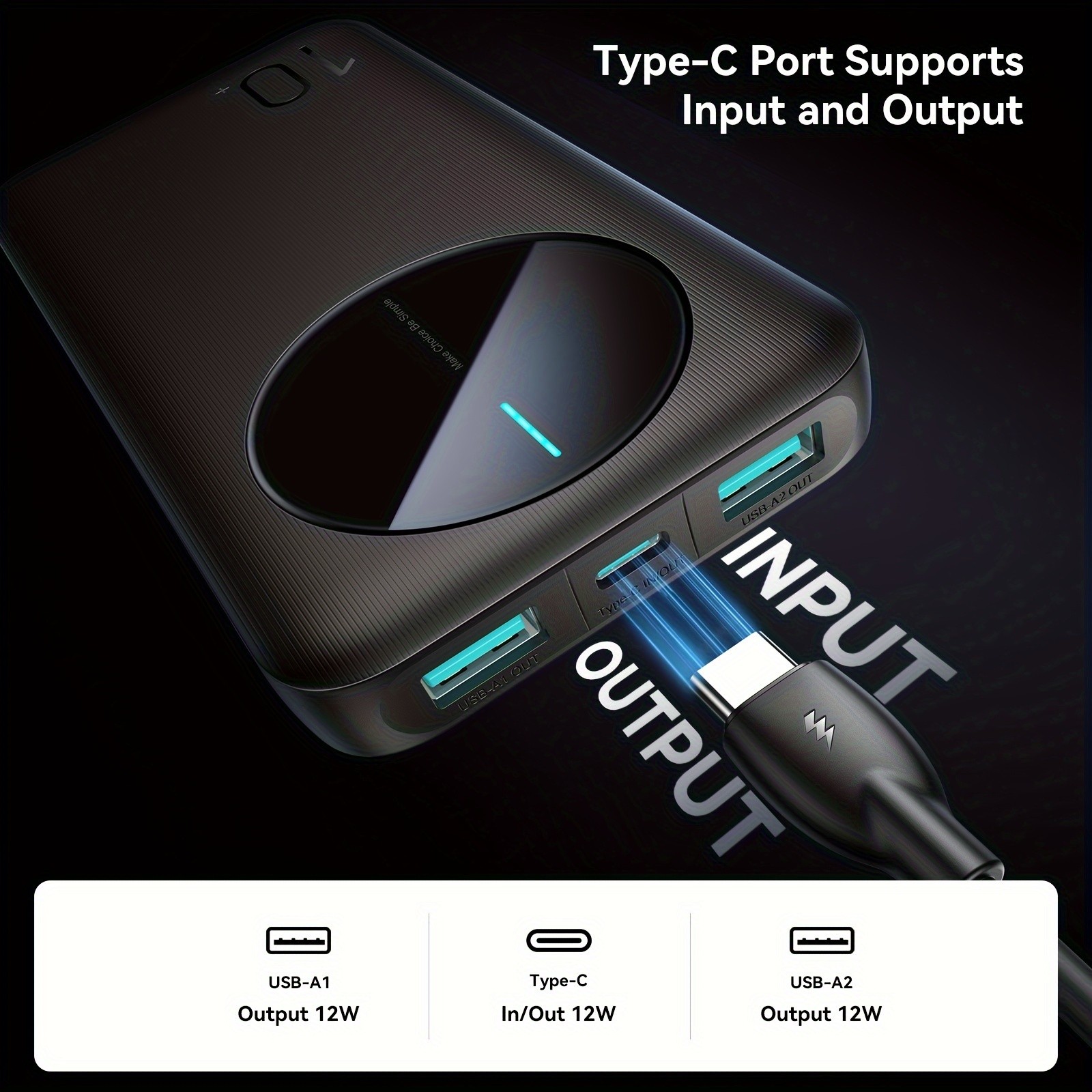 10000mAh Portable Charger for Mobile Phones