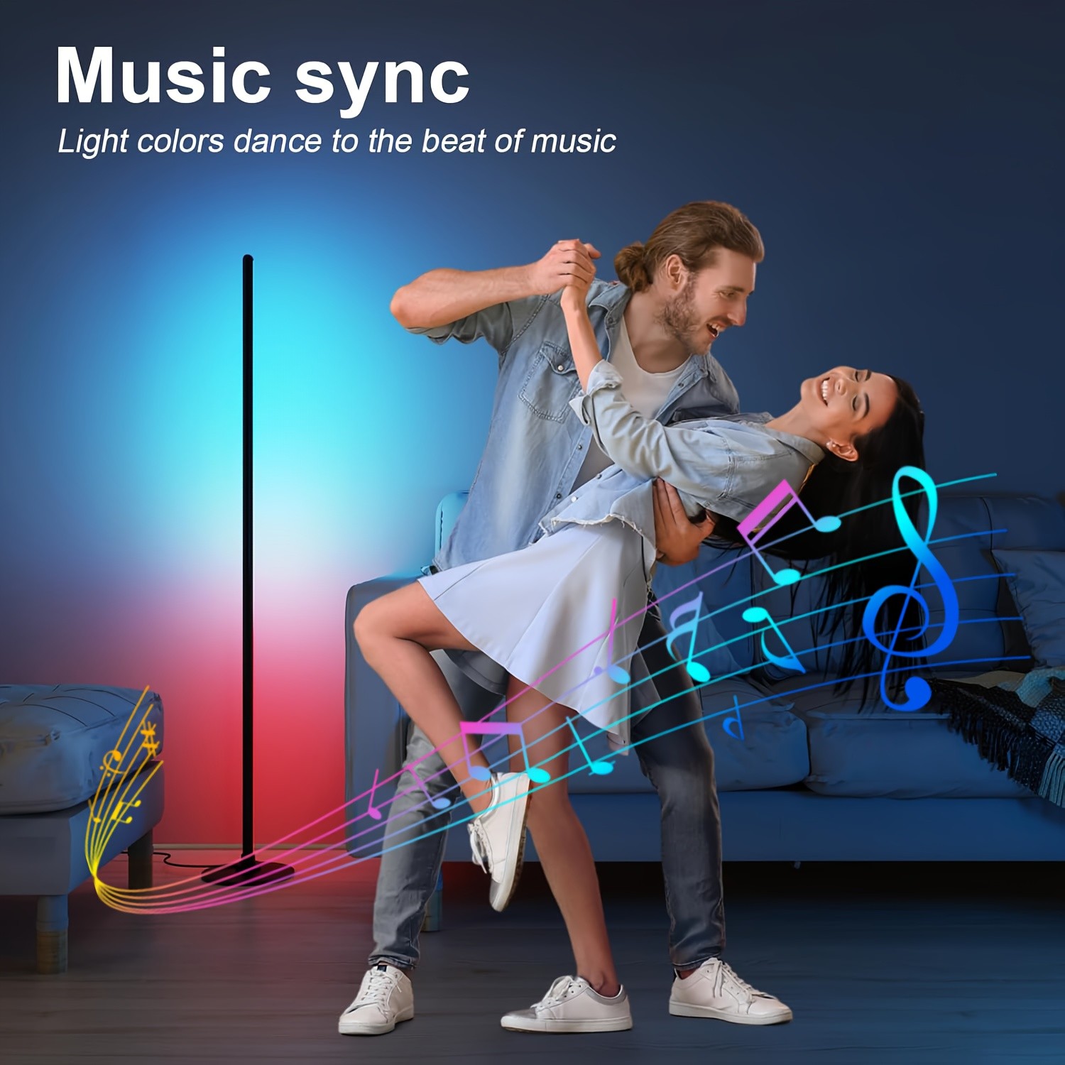 NBBUFF Smart Home Corner Floor Lamp