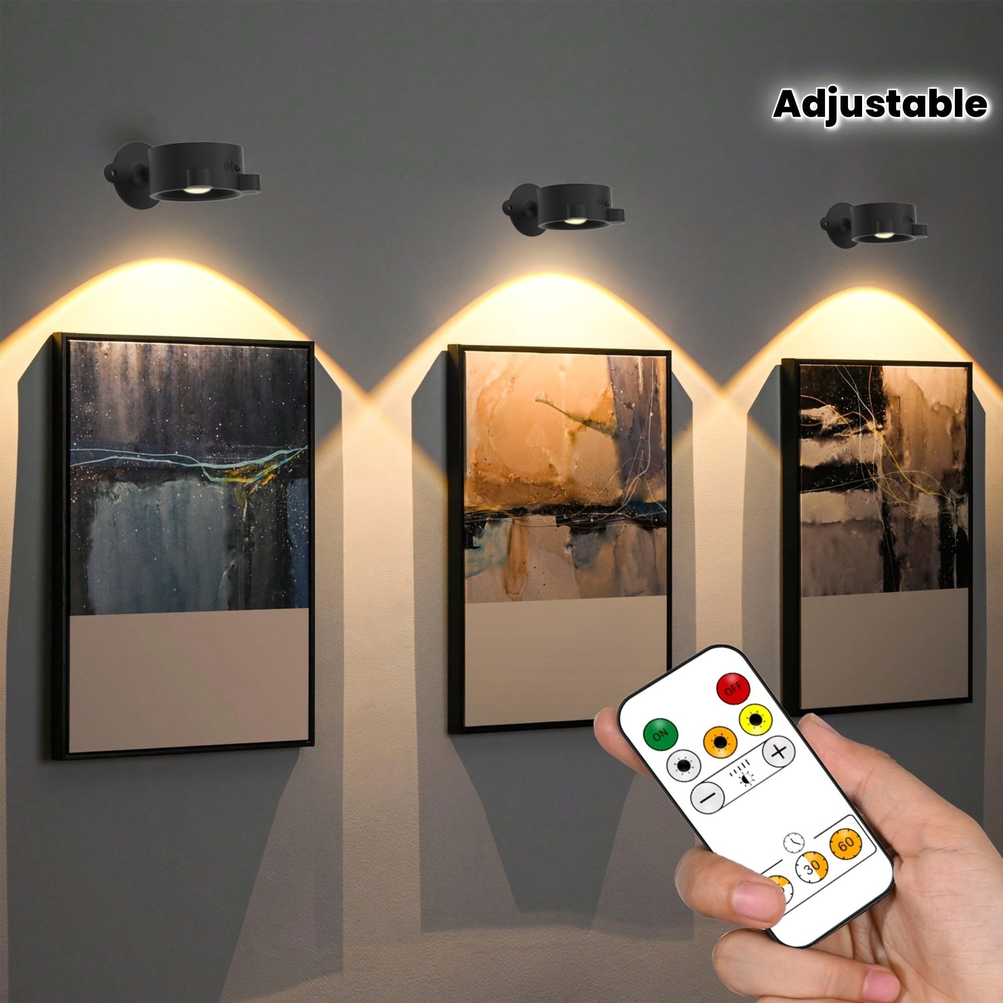 1/2/4pcs Rechargeable LED Wall Lamp