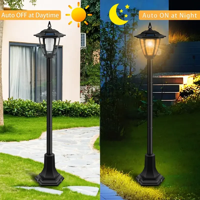 Solar Pathway Light - Retro Solar Garden Light for Outdoor Yard, Patio, Walkway, and Driveway