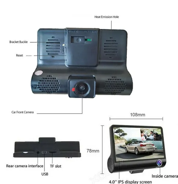 Dual Lens Dash Camera