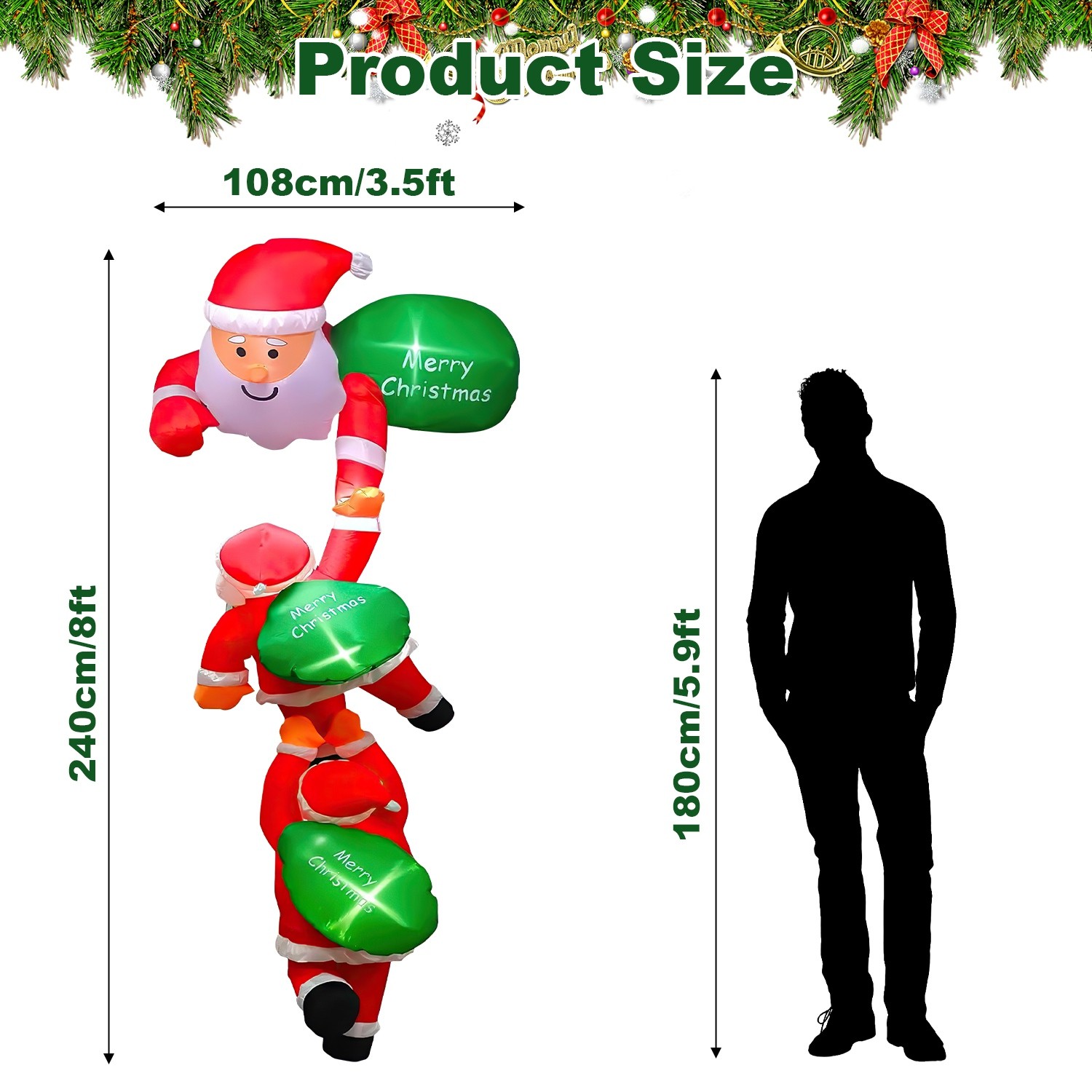 Inflatable Climbing Santa