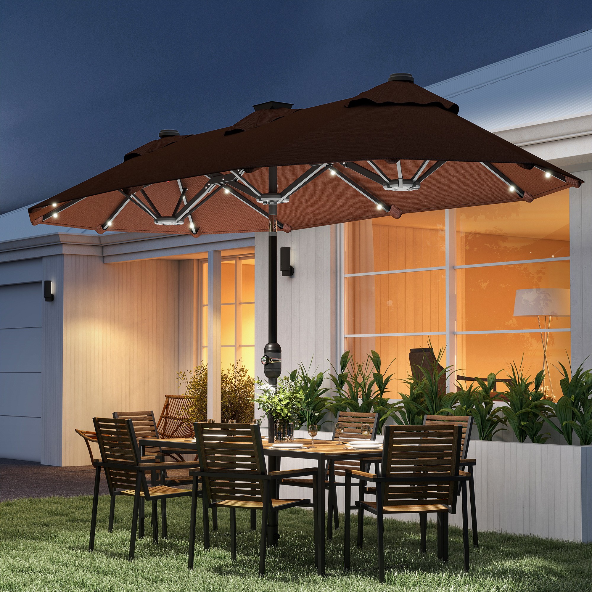 Patio Umbrella With Lights