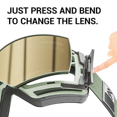 KAPVOE Photochromic Skiing Glasses Magnetic HD Lenses, TPU Frame, Ideal for Alpine Skiing & Snowboarding