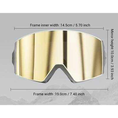 KAPVOE Photochromic Skiing Glasses  Magnetic HD Lenses, TPU Frame, Ideal for Alpine Skiing & Snowboarding