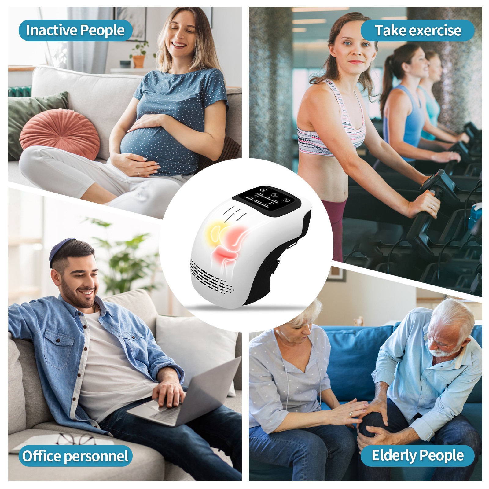 Intelligent Knee Massager Rechargeable, Heating, and Pain Relief for Home Use