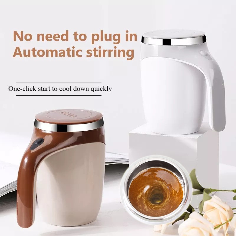 Rechargeable Automatic Stirring Cup  Effortless Mixing for Drinks and Beverages