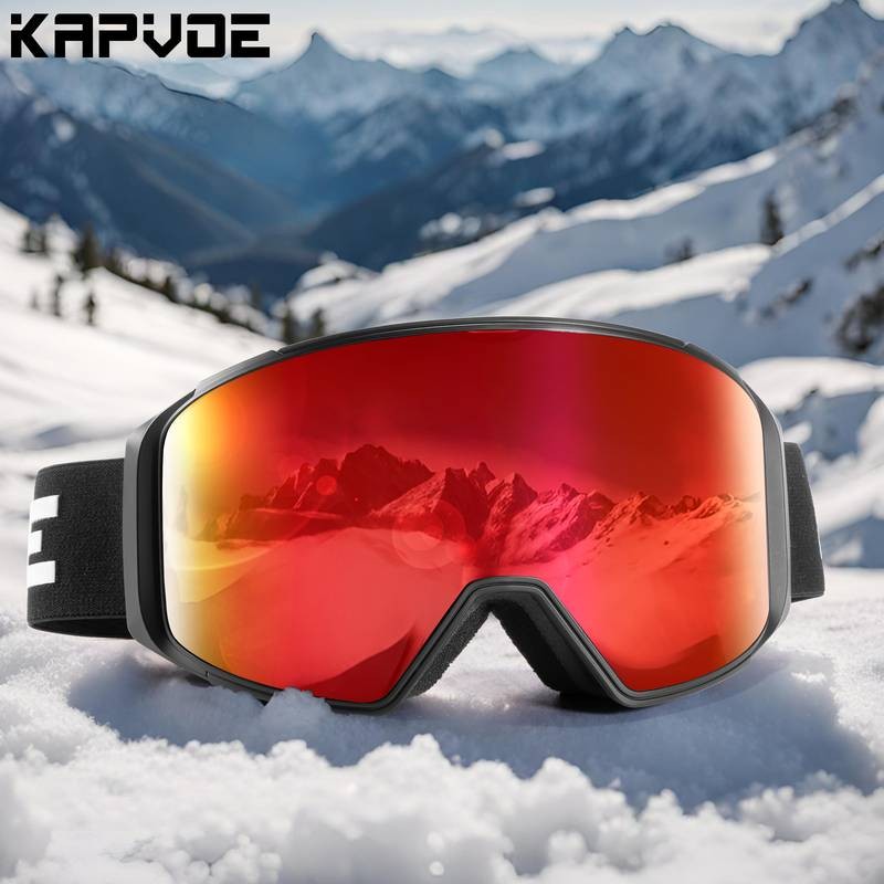 KAPVOE Skiing Goggles for Men and Women Advanced Snow Eyewear with Magnetic Lenses for Winter Sports