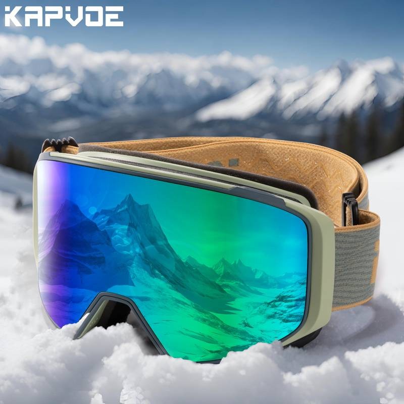 KAPVOE Skiing Goggles for Men and Women Advanced Snow Eyewear with Magnetic Lenses for Winter Sports